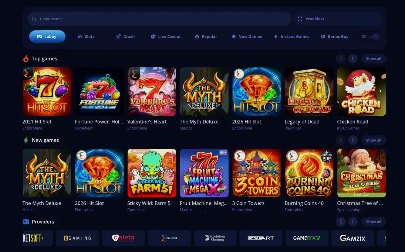 Energy Casino mobile Plattform mit Slots und Bonusangebot